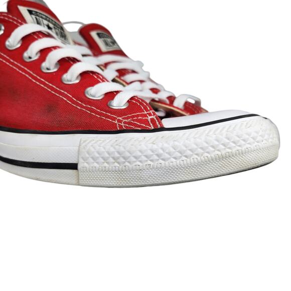 Converse Shoes Mens 9 Womens 11 Red White Low Tops Skater Grunge Lace Up main image 11